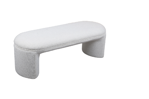 Modern White Upholstered Bench