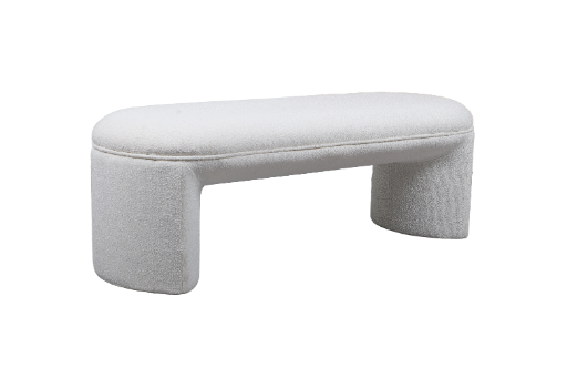 Modern White Upholstered Bench