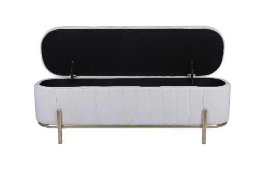 Elegant White Upholstered Bench