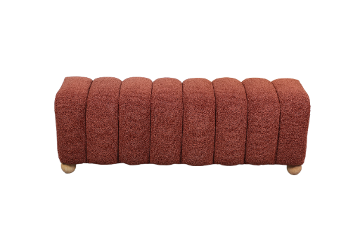 Red Fabric Ottoman
