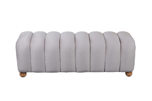 Gray Velvet Bench