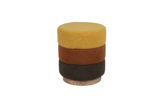 Modern Trio-Color Pouf