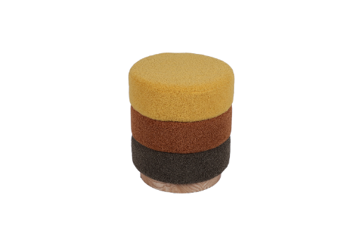 Modern Trio-Color Pouf