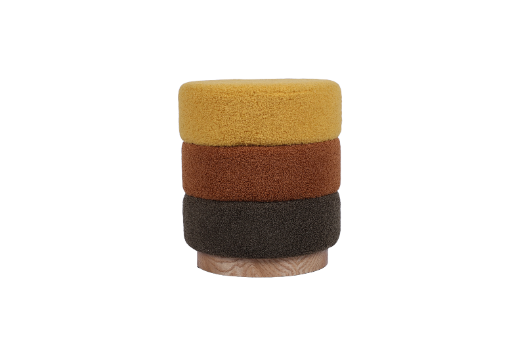 Modern Trio-Color Pouf