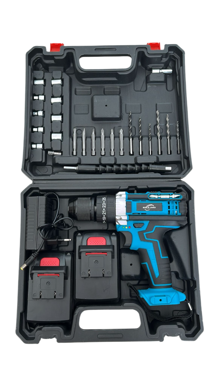 Perceuse Visseuse Brushed ENKAPRO 21V 45 Nm | 2 Batteries 2.0Ah | Coffret + Accessoires