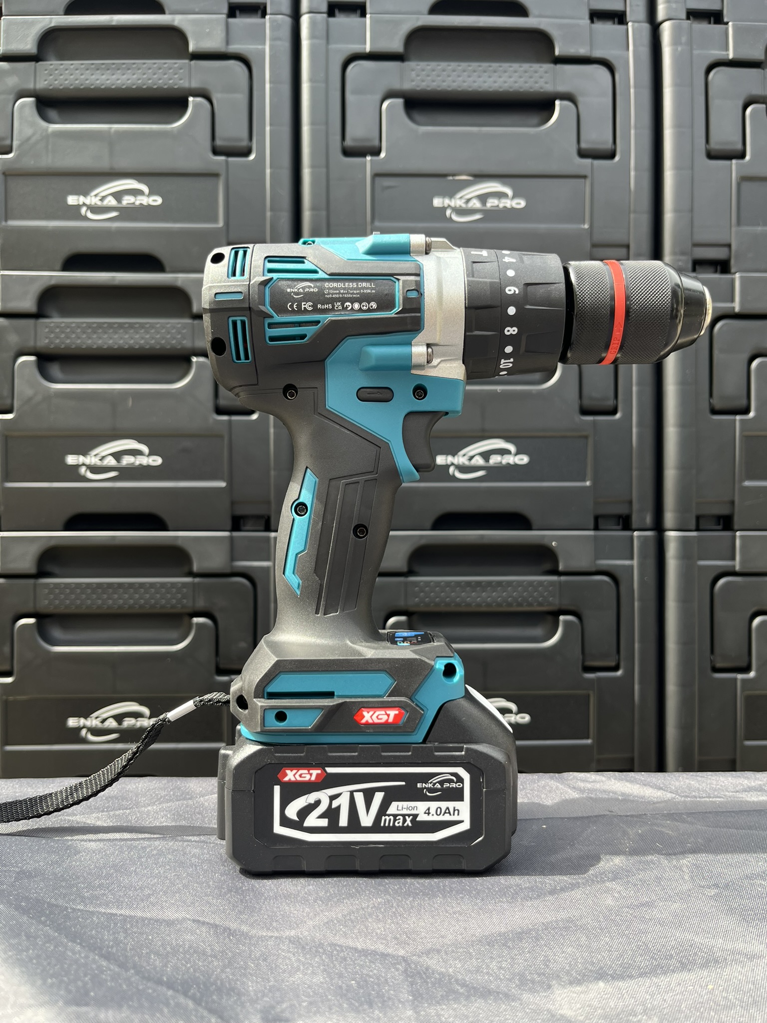Perceuse Visseuse Brushless ENKAPRO 21V 95 Nm | 2 Batteries 4.0Ah |