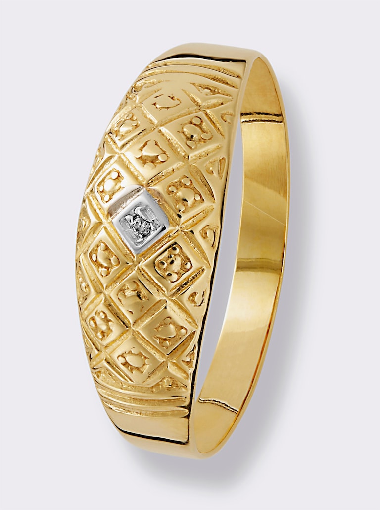 Goldener Diamantring