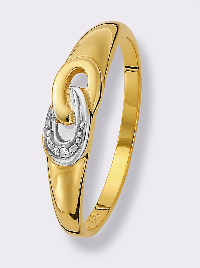 Goldener Ring mit Diamanten