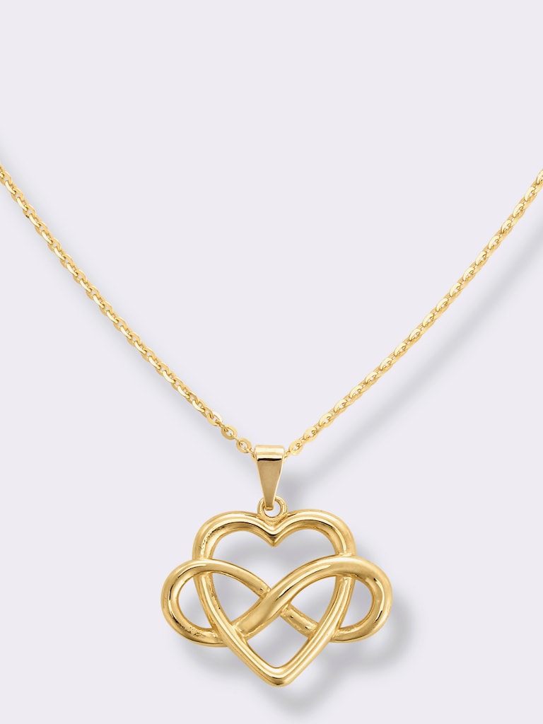 Goldene Halskette mit Herzanhänger