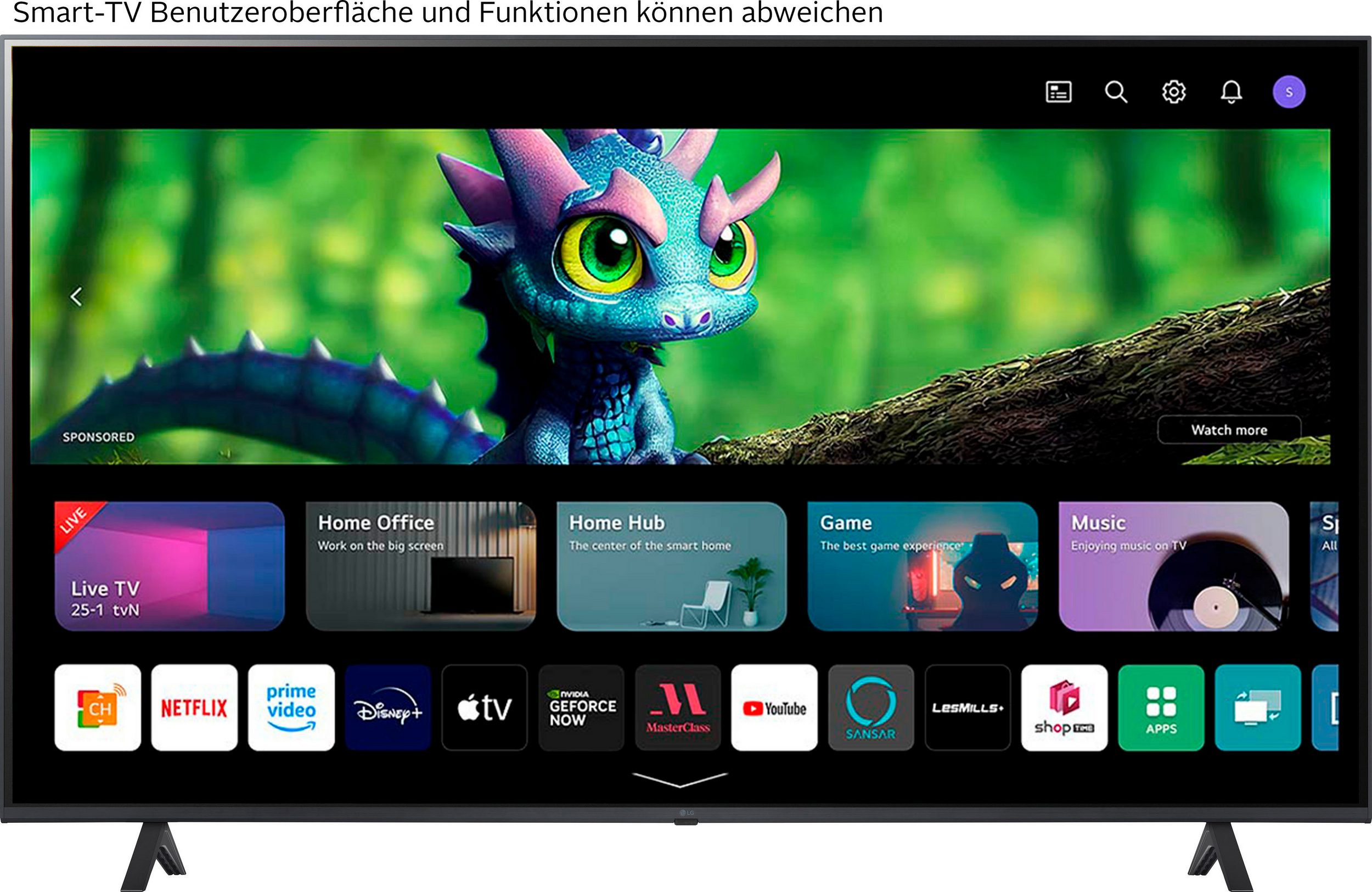 LG 65 Zoll LG 4K Smart UHD TV UR75