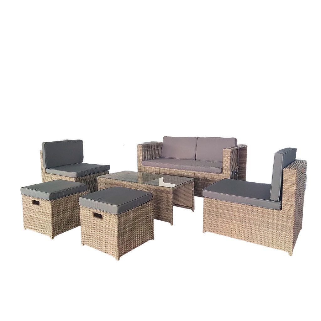 WOHNANDO Garten-Essgruppe Gartenlounge "Milli"