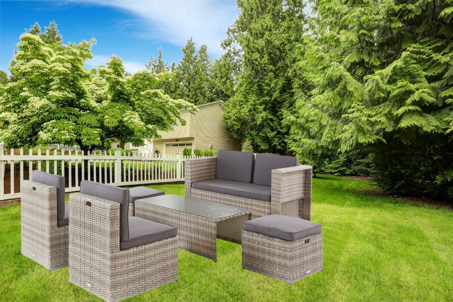 WOHNANDO Garten-Essgruppe Gartenlounge "Milli"