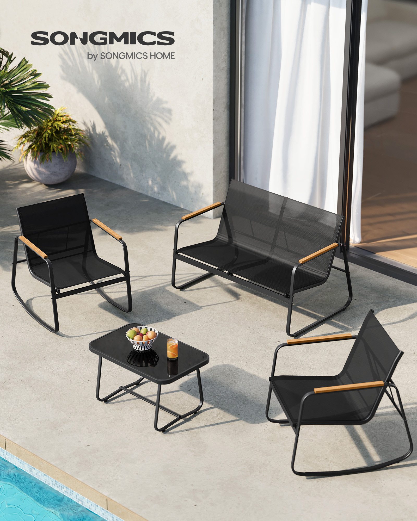 SONGMICS Gartenmöbel-Set