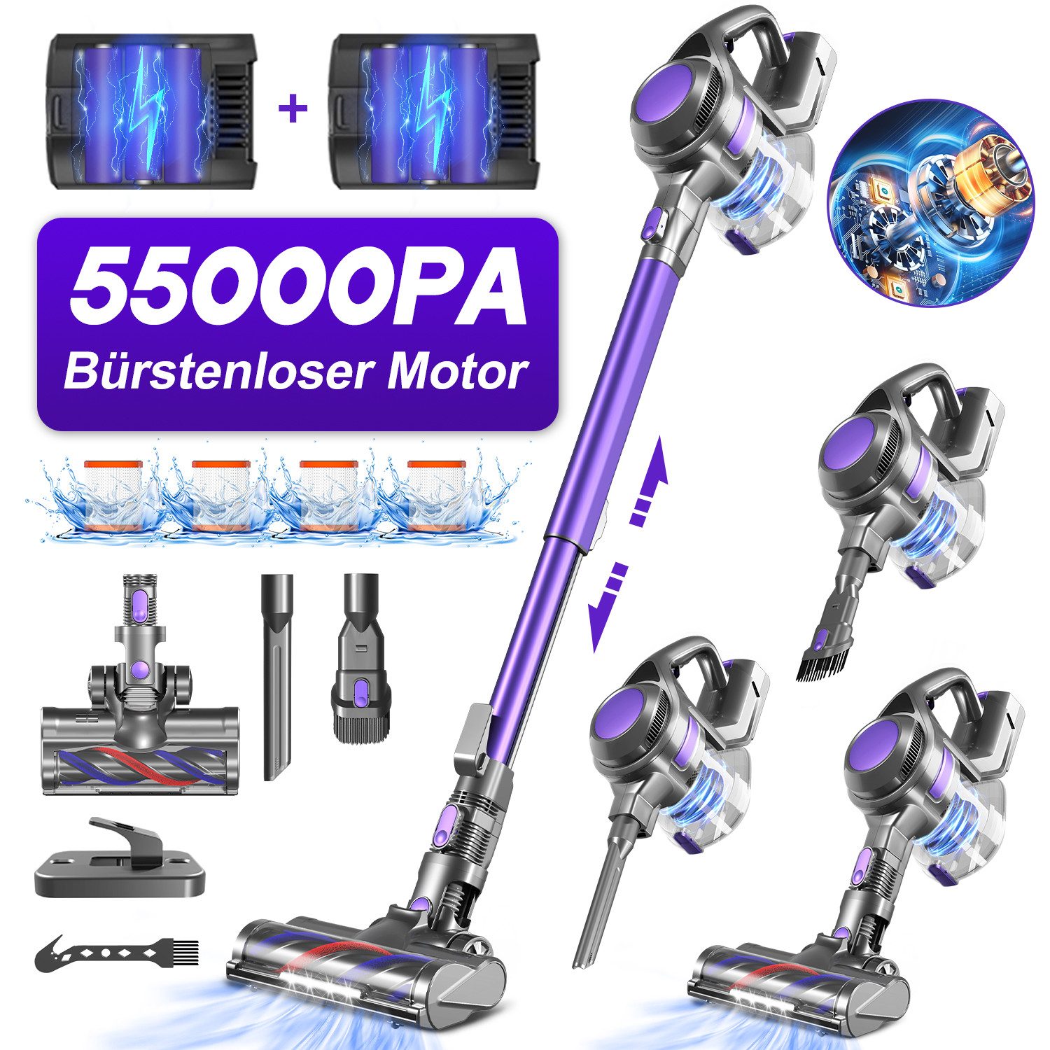 Akku-Hand-und Stielstaubsauger HEPA*4 C