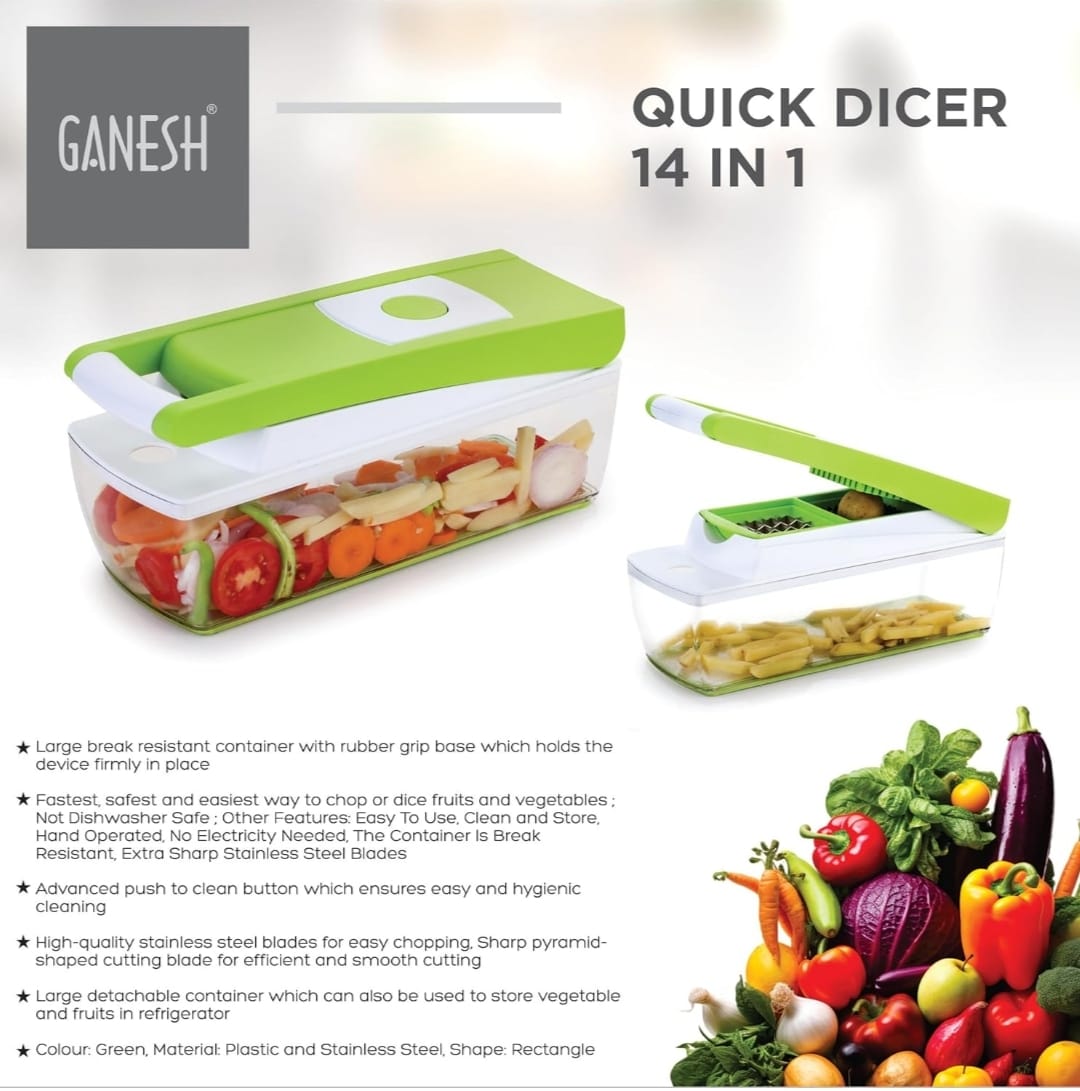 Ganesh 14 in 1 Multipurpose Chopper/Dicer