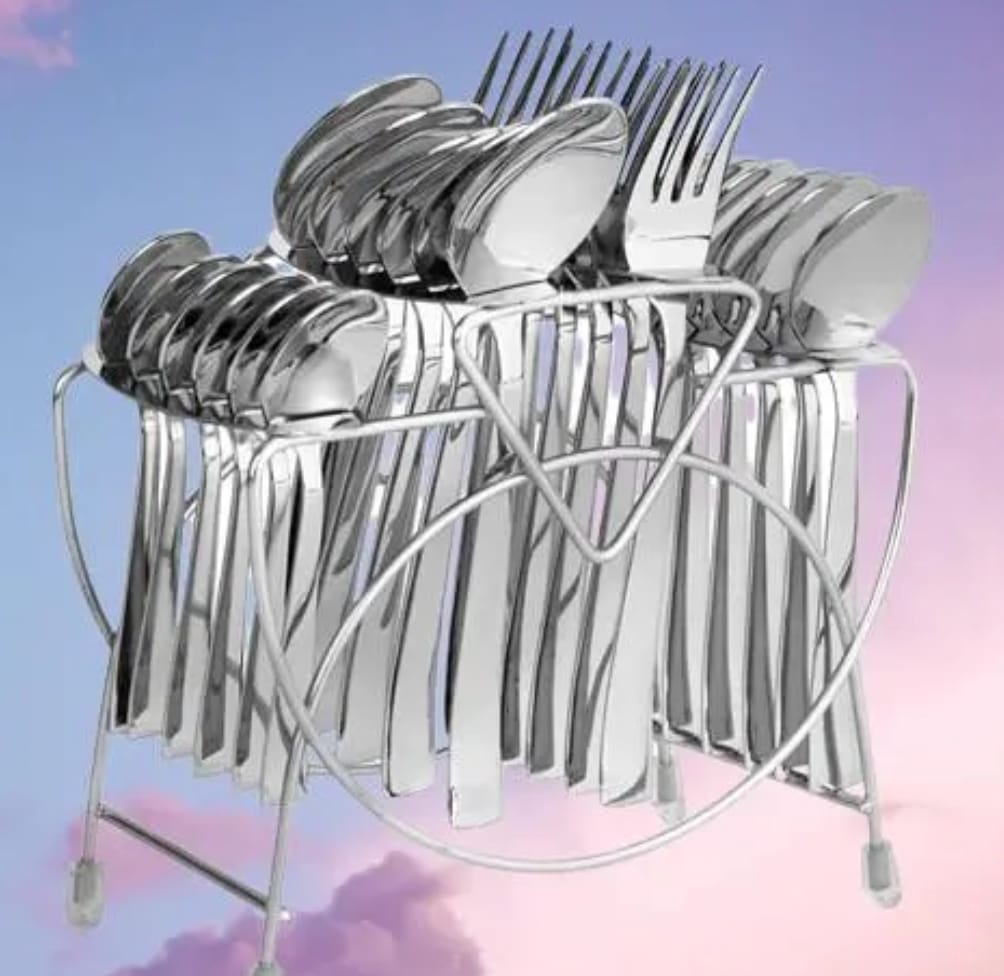 Stainless Steel Cutlery Set with Stand