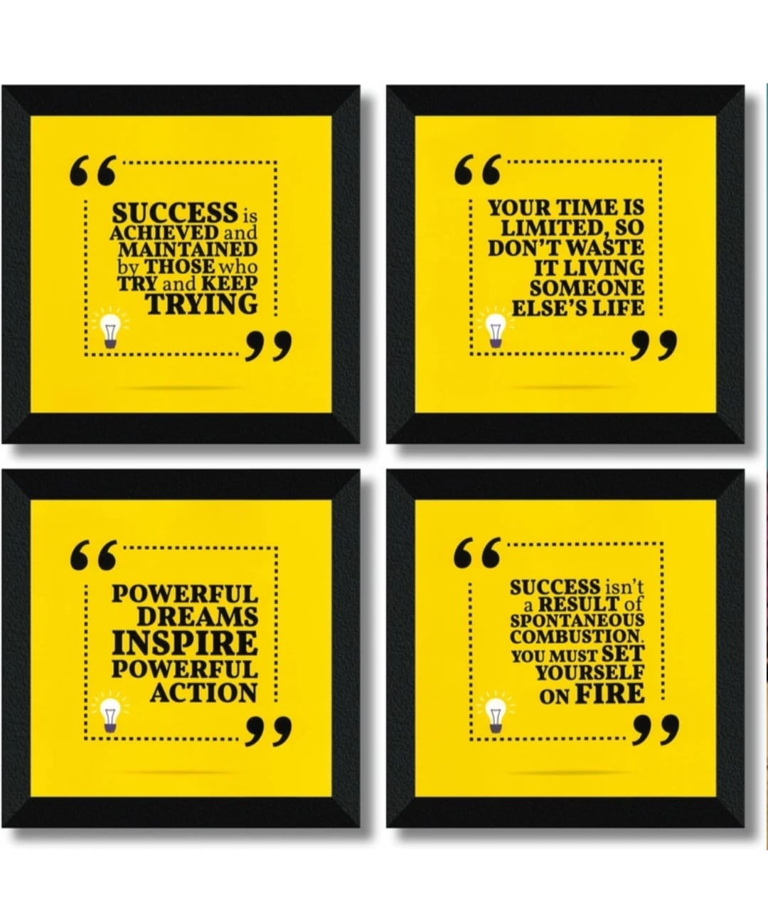 Motivational Quote Wall Art Set