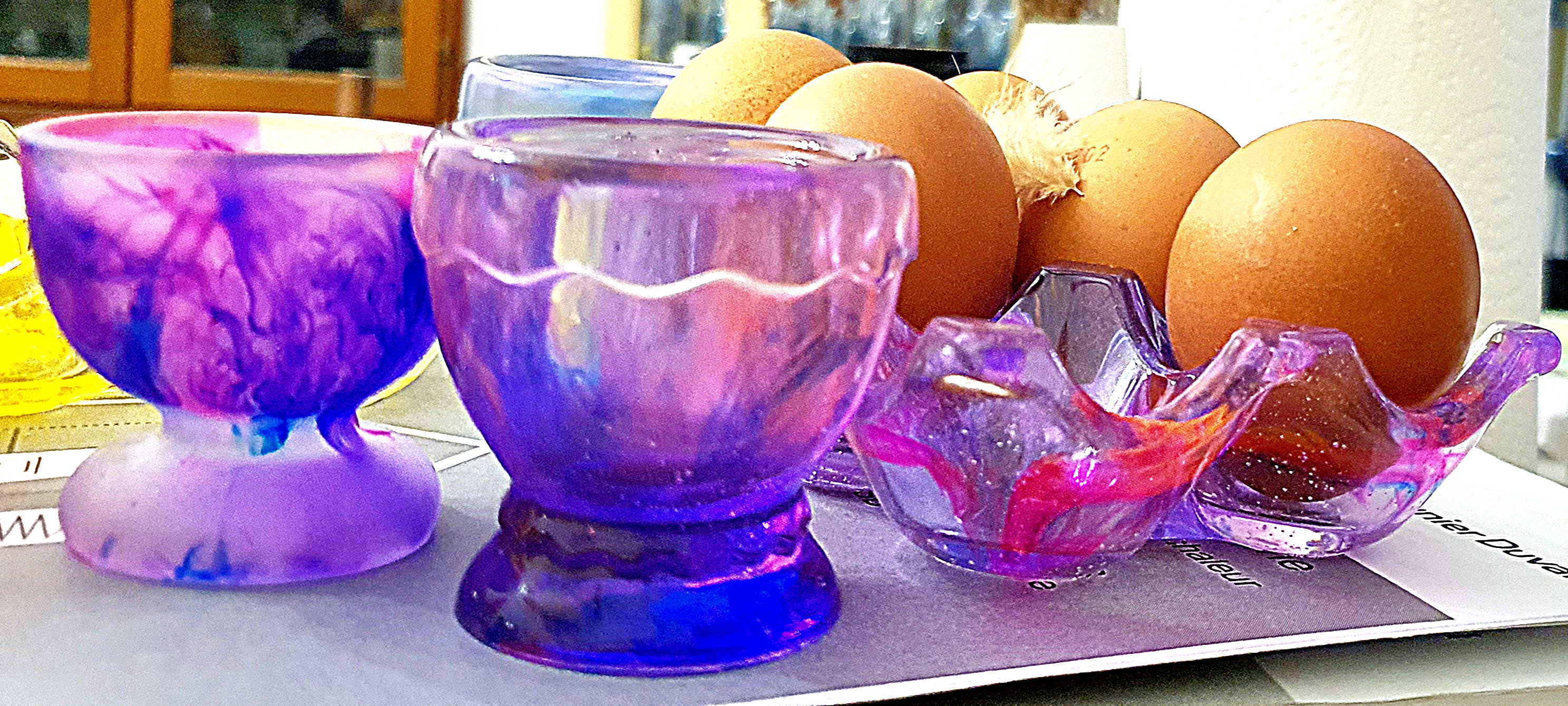 Colorful Glass Egg Cups