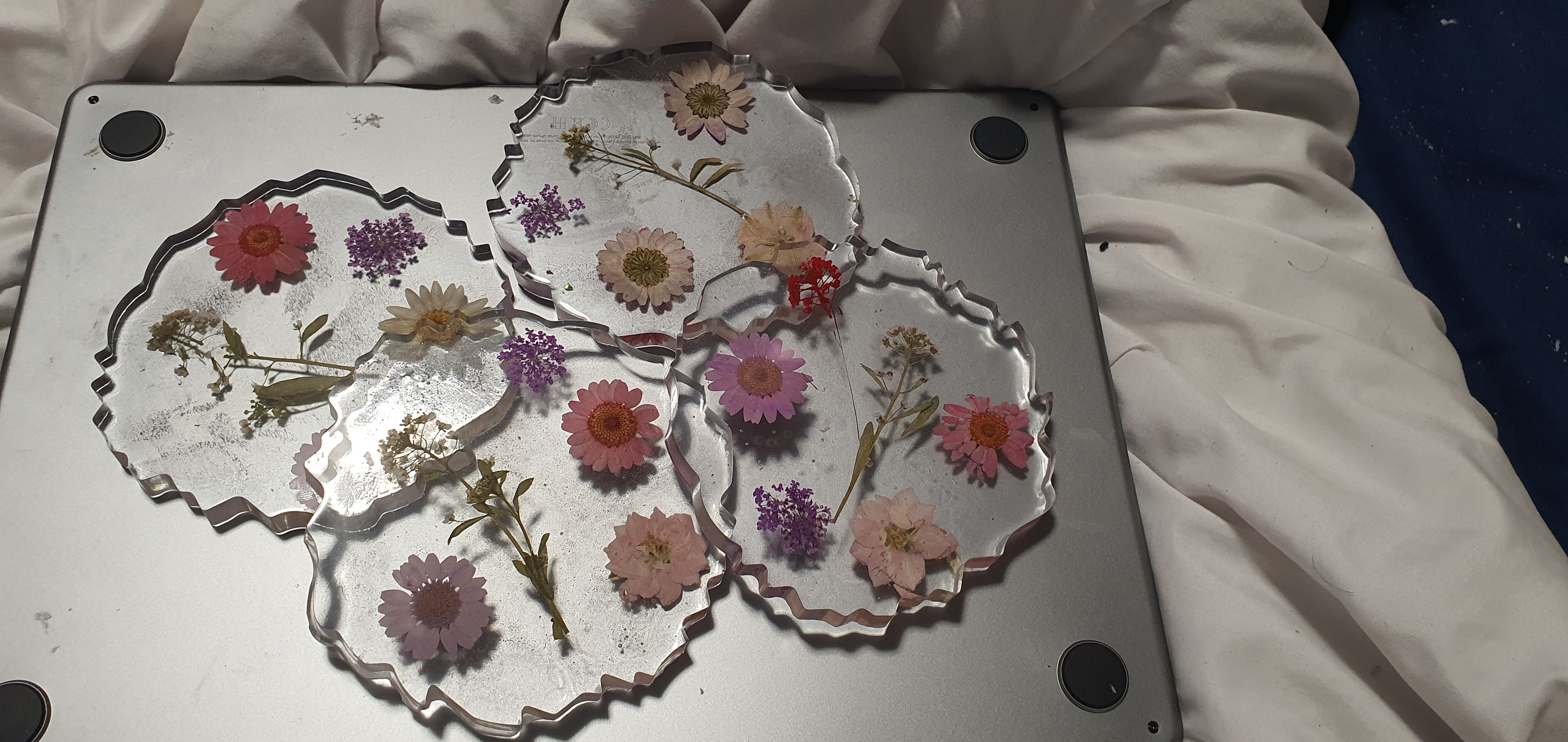 Pressed Flower Resin Coasters