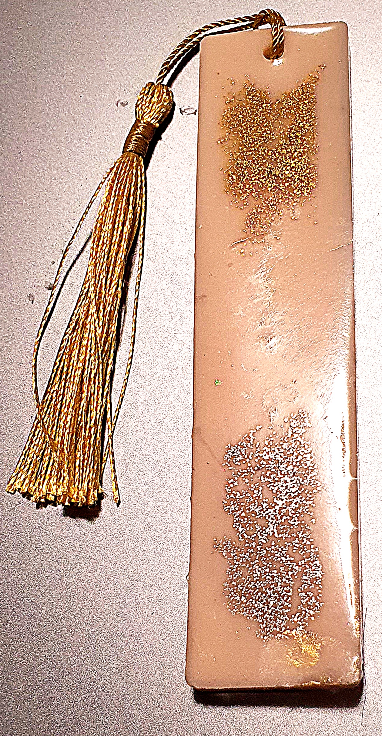 Resin Bookmark with Gold Tassel