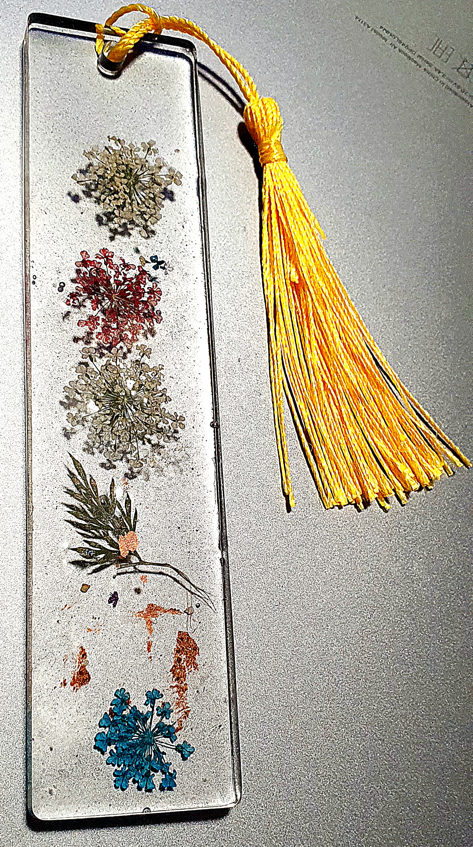 Pressed Flower Resin Bookmark