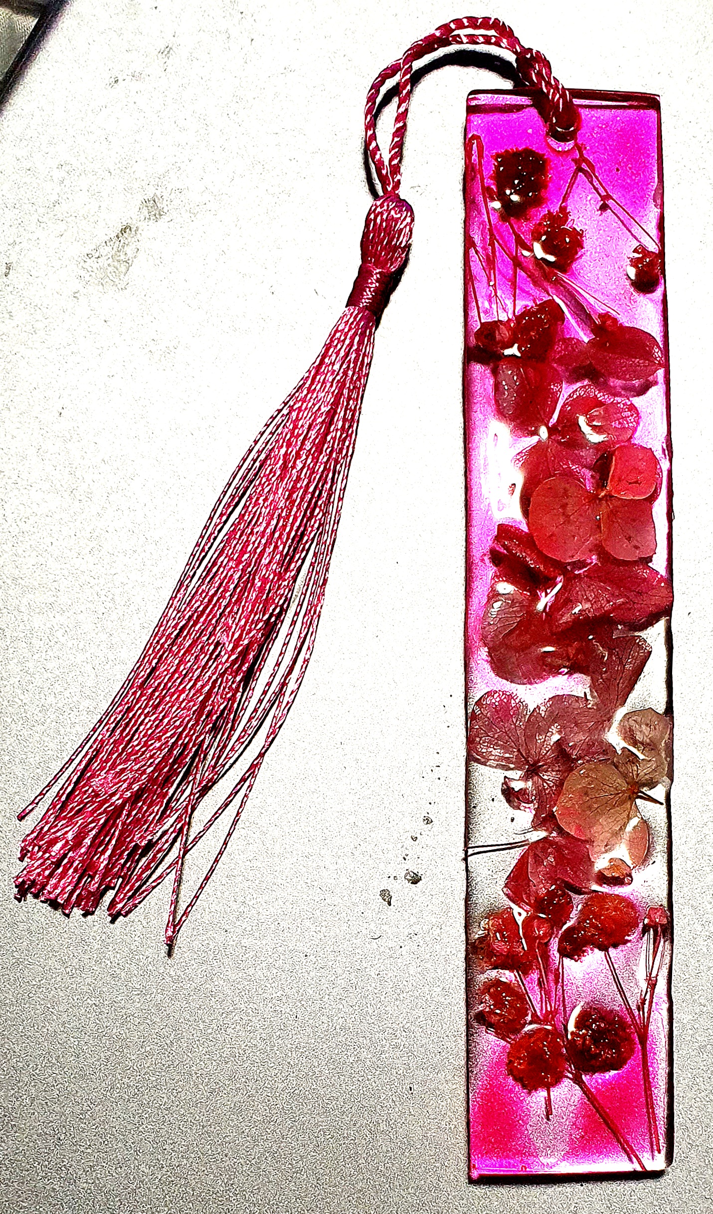 Resin Flower Bookmark