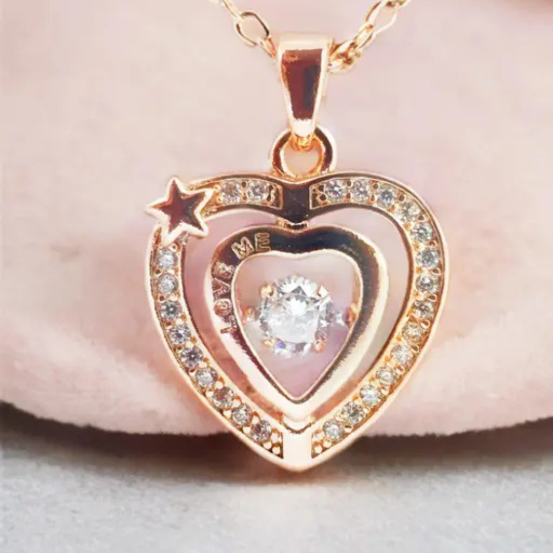 Anti-Tarnish Gold Plated Heart Shaped Pendant Necklace