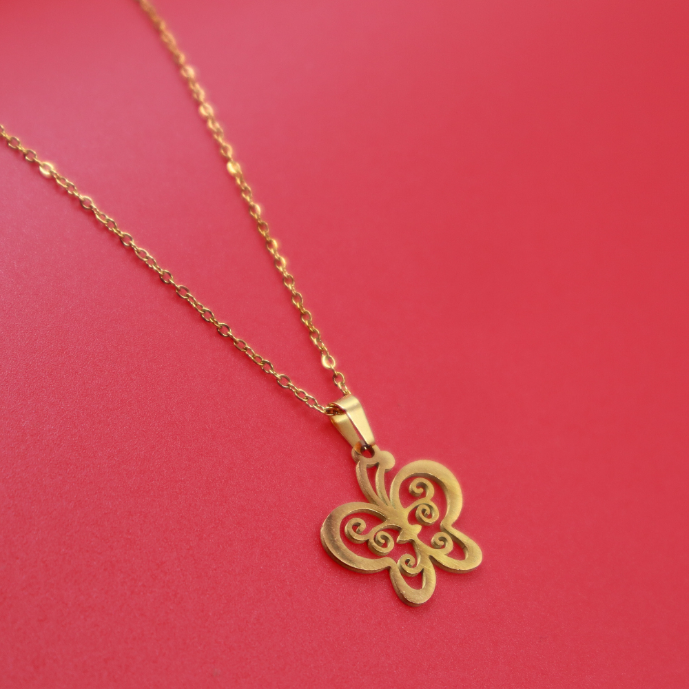 Elegant Butterfly Pendant Necklace at wholesale rate | Wholesale jewelry website India