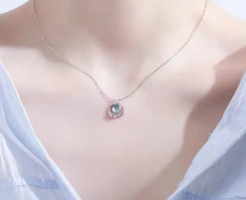 Wholesale Jewelry Novelty Planet Alloy Artificial Gemstones Pendant Necklace