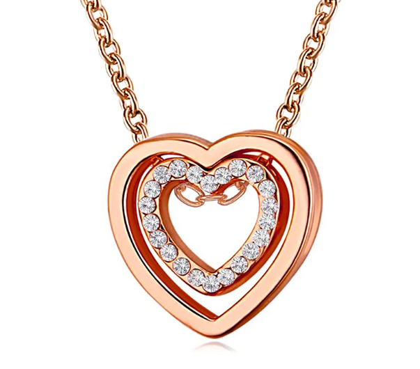 Simple Style Heart Alloy Plating Women's Necklace
