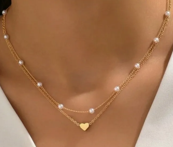 Elegant Pearl Necklace multilayered alloy necklace wholesale