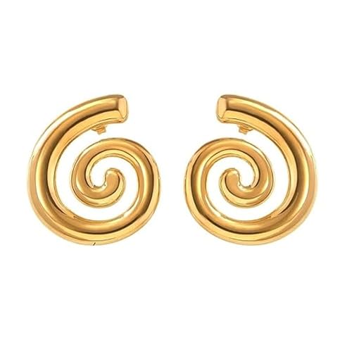 Gold Plated Spiral Earrings