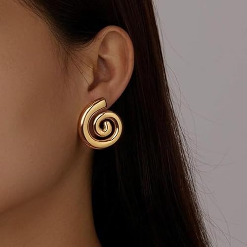 Gold Plated Spiral Earrings