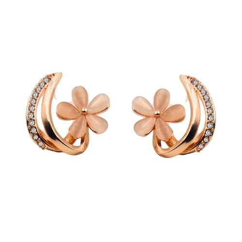 Rose Gold Floral Earrings