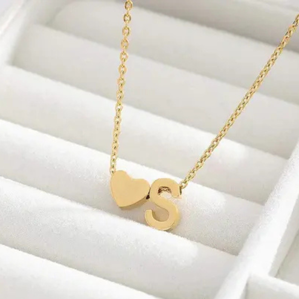 Gold Initial 'S' Necklace | Pendant English letters wholesale