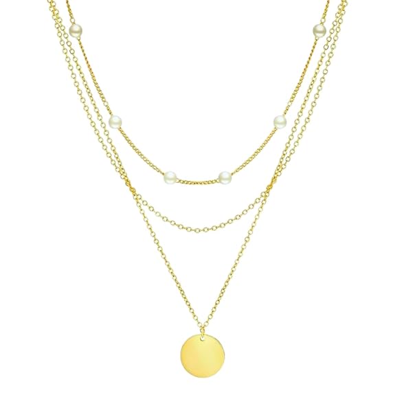 Simple Style Solid Color Alloy Wholesale Layered Necklaces