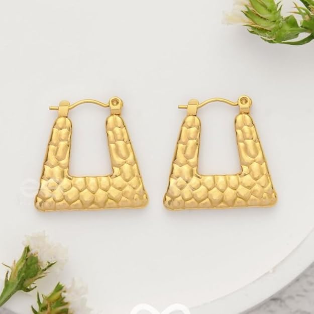 Latest Fashion Gold Plated Geometric Hoops 1