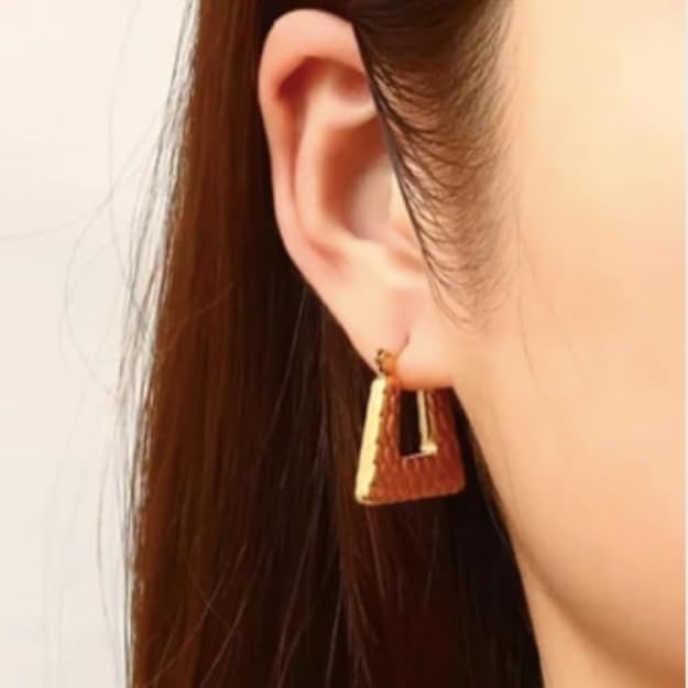 Latest Fashion Gold Plated Geometric Hoops 1