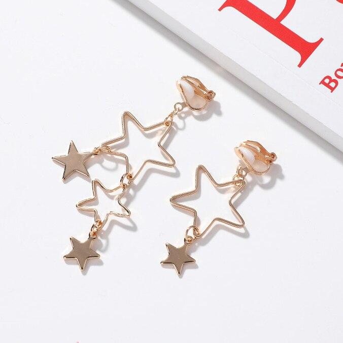 Star-shaped Dangling Earrings