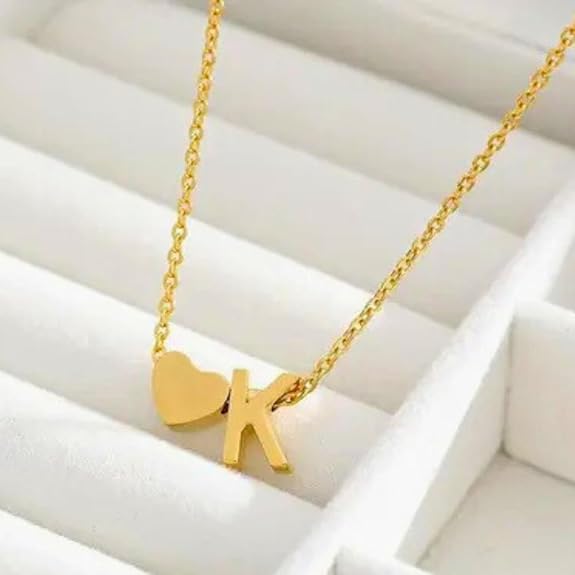 Gold Initial 'K' Necklace | English letter pendant wholesale