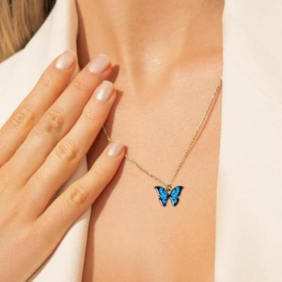 Fashion Butterfly Alloy Plating Women's Pendant Necklace