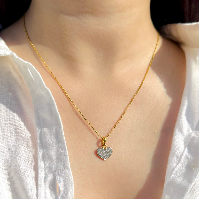 Gold Heart Pendant Necklace