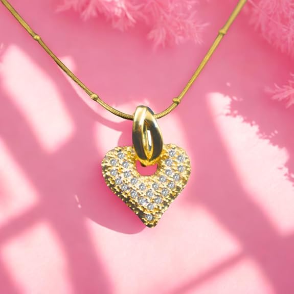 Gold Heart Pendant Necklace