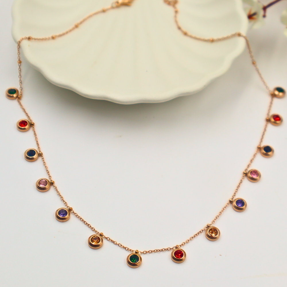 Multicolored Gemstone Necklace