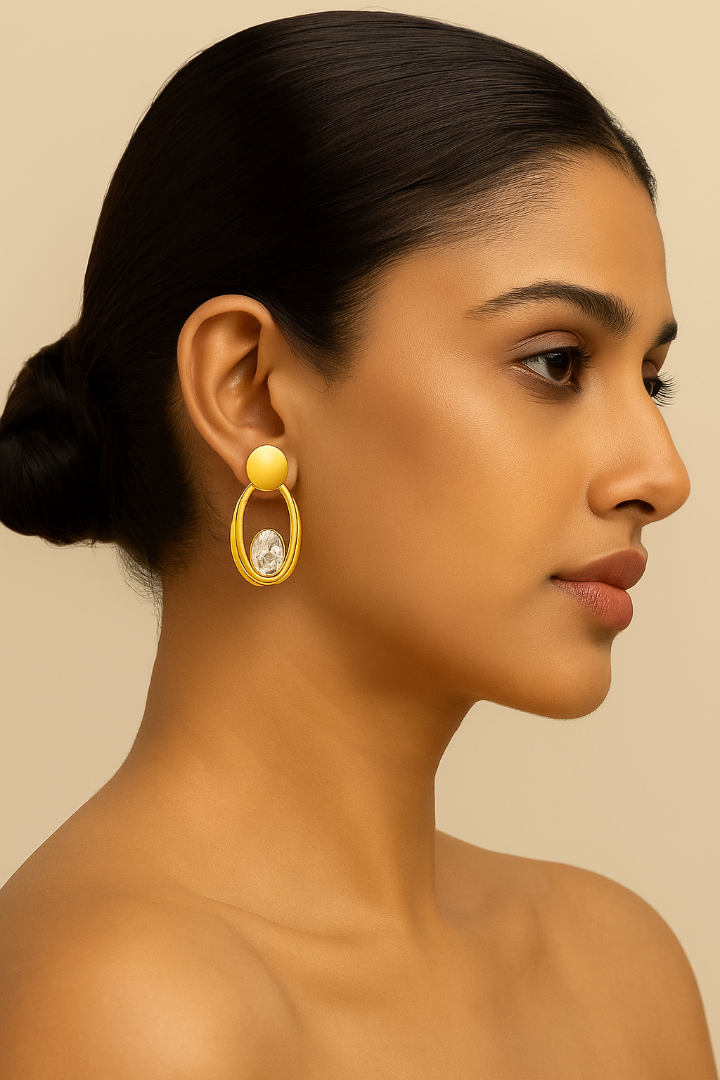 PinkBox Gold Plated Zircon Earrings