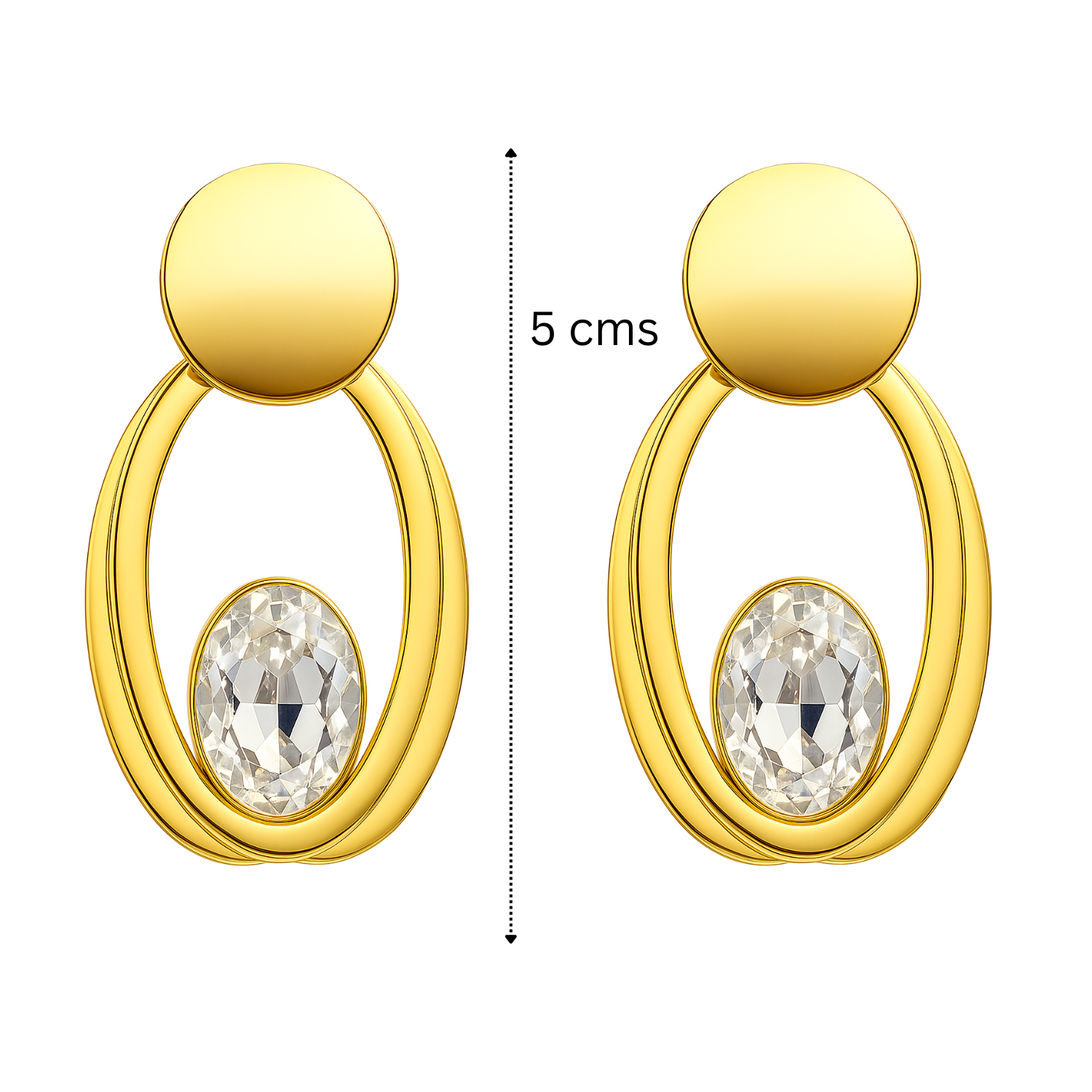PinkBox Gold Plated Zircon Earrings