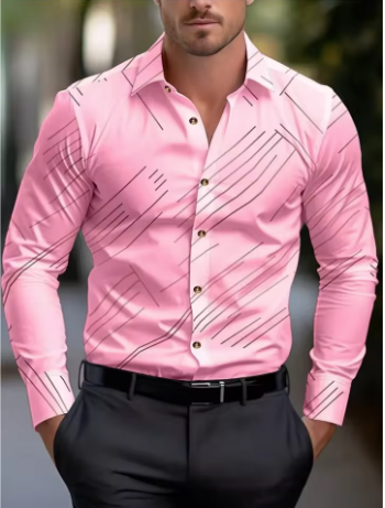 Men's Pink Dress Shirt