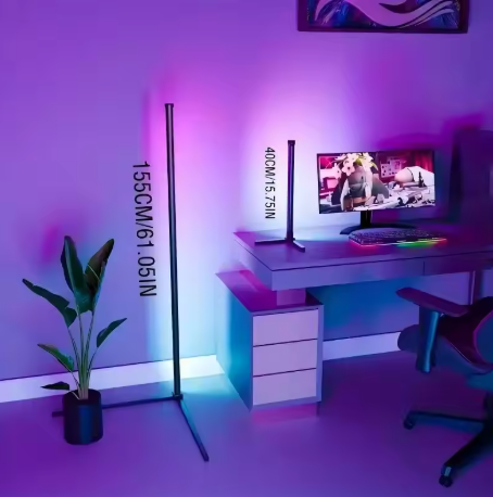 RGB Dream Color Floor Lamp with Music Sync Modern 16 Million Color Changing Standing Mood Light For Bedroom Living Room