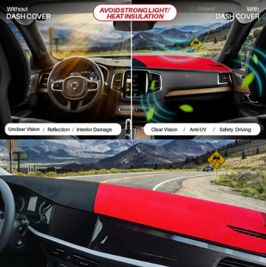 Apex Custom Fit Dashboard Mat Cover For Sedan, Hatchback, , MPV, Truck, SUV etc.