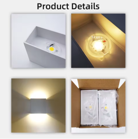 ED Wall Sconces 2Pack 6W Modern Indoor Wall Lamp, White Up Down Wall Mount Lights for Living Room Hallway Bedroom Decor